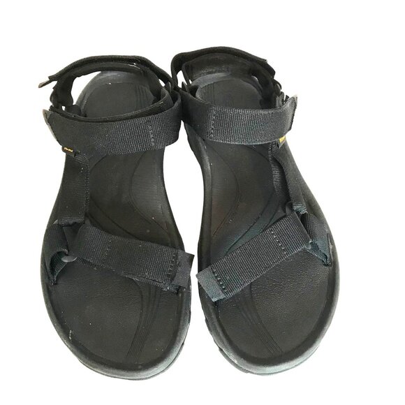 Teva Hurricane 4 Black Sport Sandals Mens 8/40.5 Adjustable Straps & Rugged Sole - Picture 2 of 9